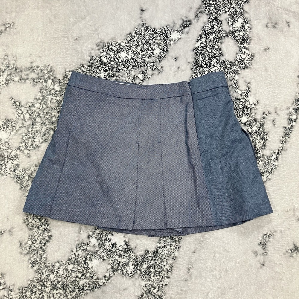 Zara Skort‎ Blue Mini Wrap Skirt Shorts Womens Size Large NWT Capsule Elevated